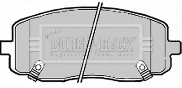 BORG & BECK Комплект тормозных колодок, дисковый тормоз BBP1910